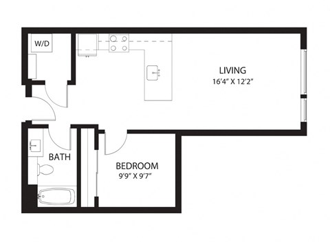 Vela Apartments B6 Open Floor Plan